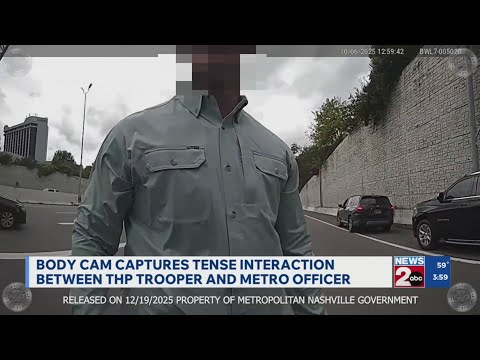 Body camera captures tense interaction between THP trooper, Metro police officer