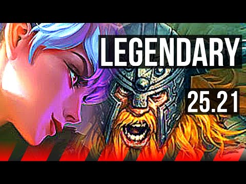 RIVEN vs OLAF (TOP) | 17/1/4, Quadra, 8 solo kills, Legendary | KR Master | 25.21