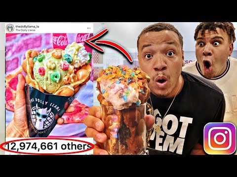 Only Eating Instagram FAMOUS FOOD Trends!! (Taste Test Expectation VS Reality) *FT WOLFIE*