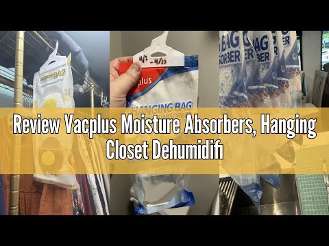 Vacplus Moisture Absorbers, Hanging Closet Dehumidifier Bags, Humidity Packs, Desiccant, Closet Dehumidifiers with Linen Fragrance, 10 Pack, 9.8 OZ video review thumbnail