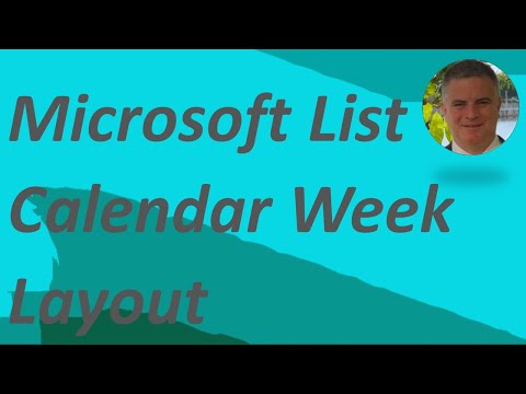 Microsoft List - Calendar Week Layout Microsoft List - Calendar Week Layout