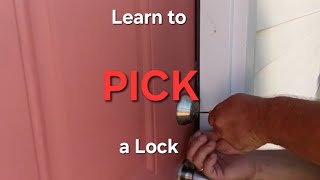 Want to be a locksmith? Pick a deadbolt lock. Easy. Locked out of the house? locksmith tips.