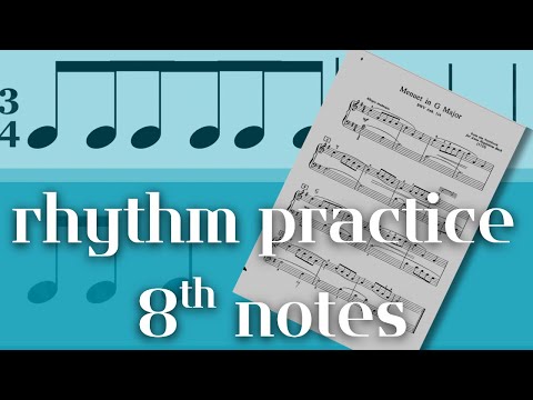 Clap Along 8th Notes with Minuet in G // Rhythm Practice Quarter Notes and Eighth Notes