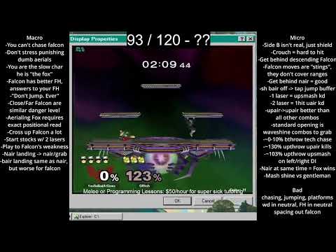 Fox vs Captain Falcon Matchup - Abridged Fiction Lessons / Annotated Vods