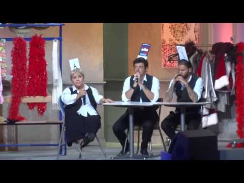 Les enfoirés 2014 - Sketch - Intermède - Promo post-its - M. Pokora, Bruel, Mathy