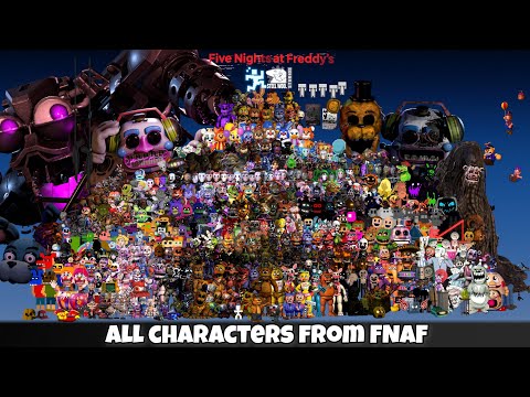 All characters from Five nights at Freddy's ( 1 - HW 2 )