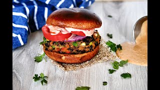Dinner Recipe: BEST EVER Black Bean Burger by Everyday Gourmet with Blakely