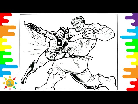 Wolverine vs Hulk Coloring Page|Superheroes Coloring|Cartoon - On & On|feat. Daniel Levi|NCS Release