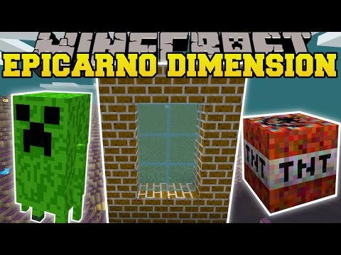 PopularMMOs - Minecraft: EPICARNO DIMENSION MOD (TEMPLES, FAT CREEPERS, TNT STAFFS, & MORE!) Mod Showcase