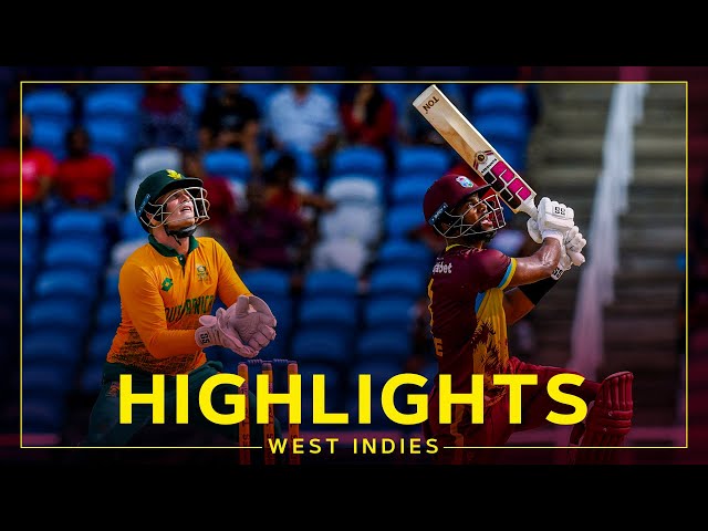 Hope Smashes 41 Off 22 | Highlights | West Indies v South Africa | 2nd T20I