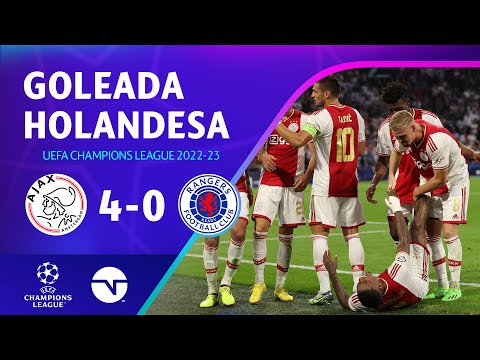 Gols e lances de Ajax-HOL x Rangers