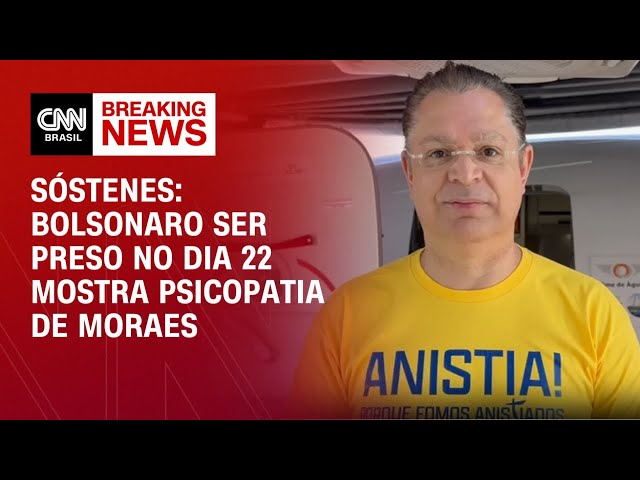 Bolsonaro ser preso no dia 22 mostra psicopatia de Moraes, diz líder do PL | CNN NEWSROOM