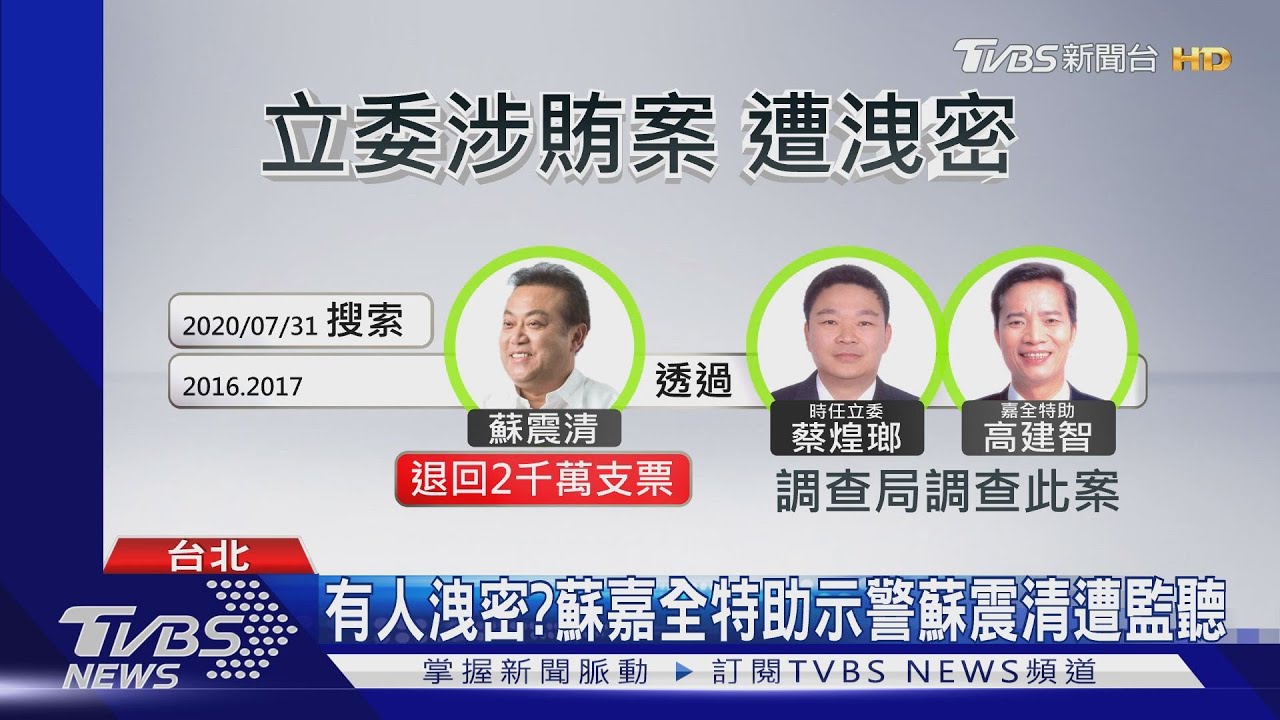 有人洩密? 蘇嘉全特助示警蘇震清遭監聽