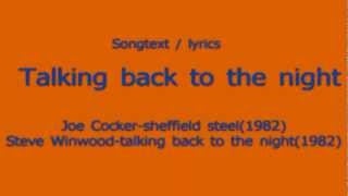 talking back to the night - Joe Cocker -  Steve Winwood
