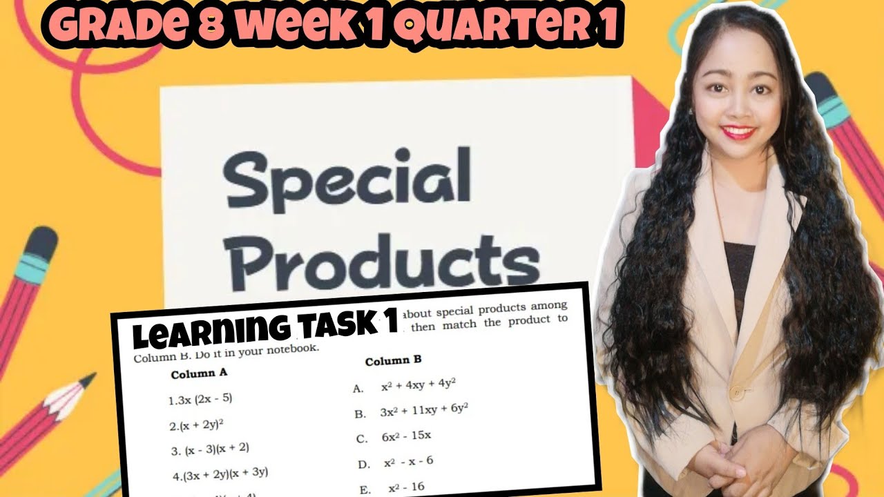SPECIAL PRODUCTS |Grade 8 Learning Task 1 Week 1 Quarter 1