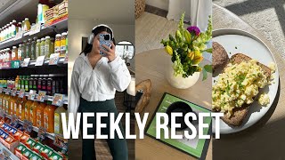 sunday reset: trader joes haul, healthy cooking, clean with me, night skincare routine