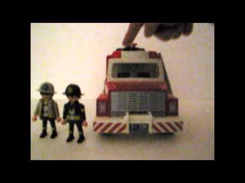 Playmobil Fire Rescue Truck Lights Sounds #5843