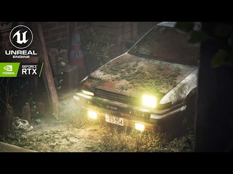 Saving Takumi's Abandoned AE86 [PT. 2] - Initial D // Unreal Engine 4 (RTX)