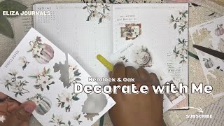 Catch up with me as I decorate my Hemlock & Oak Weekly Planner #planner #decorating #plannertips