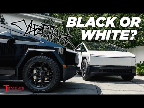 Battle of Color Choice! Supergloss Black or White Wrapped Cybertruck - Which is Best over Stainless?