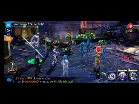 Doom, Kestrel, Silver surfer in arena.