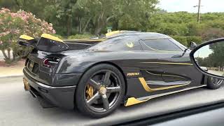 Koenigsegg Agera RS Phoenix and Aventador SVJ epic drive! HEADPHONE ISERS BEWARE!!!