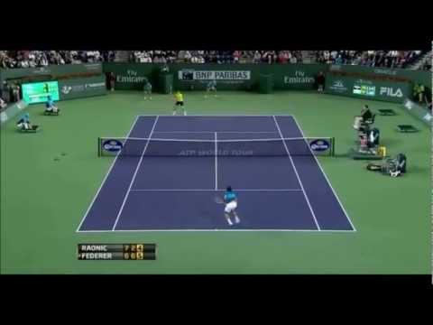 2012 Indian Wells Highlights - Roger Federer vs Milos Raonic (HD)