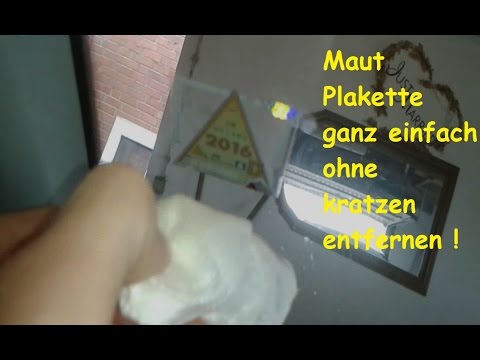 Remove vignette / environmental sticker with oil Remove old toll sticker without scratching - Sti...