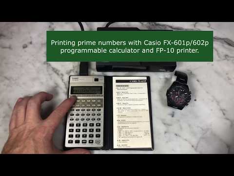 PPNW #12/12 - Printing prime numbers with Casio fx-601p / fx-602p & FP-10  || Casio.ledudu.com