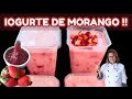 COMO FAZER IOGURTE CASEIRO DE MORANGO NÃO COMPRE MAIS FÁCIL E SUPER CREMOSO