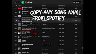 How to copy a song name from Spotify
