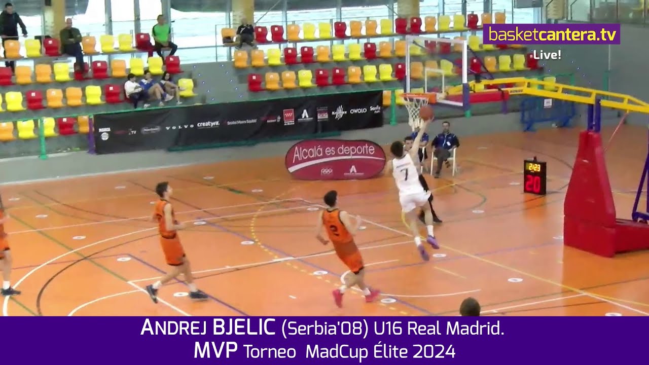 ANDREJ BJELIC (Serbia '08) U16 Real Madrid. MVP Torneo MadCup Elite 2024  #BasketCantera.TV