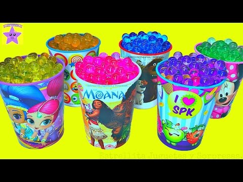 Vasos Sorpresa Disney Moana Shimer y Shine Shopkins Minnie Mouse  Emojis Juguetes Sorpresas