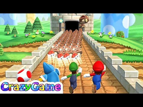 Mario Party 9 Goomba Bowling - Kamek vs Toad vs Mario vs Luigi Gameplay (Master CPU)