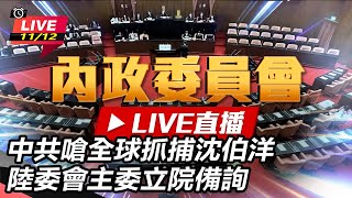 中共嗆全球抓捕沈伯洋 陸委會主委立院備詢