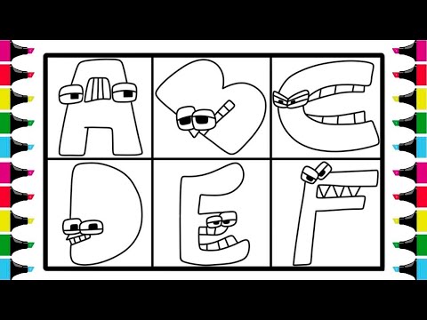 Alphabet Lore Coloring Pages ( A, B, C, D, E, F ) | Drawing Alphabet | Elektronomia - Limitless