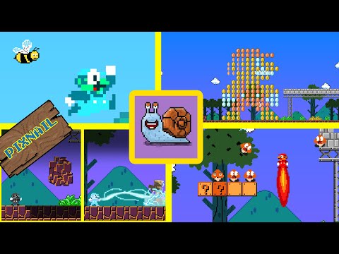 Pixnail: Super Mario Blooper 3 - Funnest mario - Mario Fire, Ice, Air, Rock | Animation