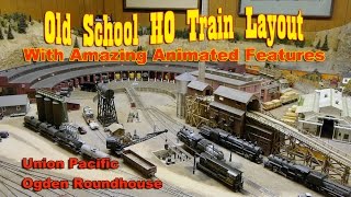 Train Layout Tour - The UP Roundhouse in Ogden Uta