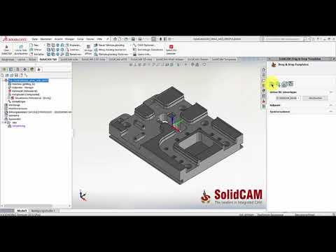 SolidCAM 2020 – Drag and Drop; Neue Navigation und Gruppierungen der Jobvorlagen