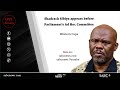 Parliament Ad Hoc Committee Deputy National Commissioner Lt Gen Sibiya Day 1