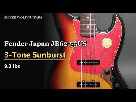 Fender Japan JB62-75US '62 Jazz Bass Reissue - 3-Tone Sunburst - USA Pickups - CIJ 1997-2000 (26A060) Bild 23