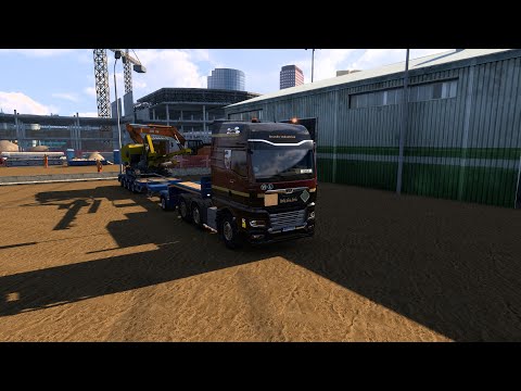 Euro Truck Sim 2 - Metz To Stuttgart / MAN TGX / Volvo Excavator
