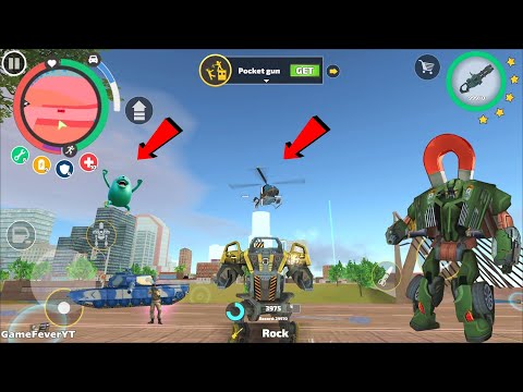 Rope Hero: Vice Town (BD 100 Assault Machine Destroy Magnetic Robot)Containers - Android Gameplay HD