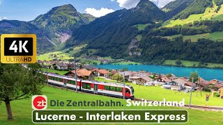Lucerne Interlaken Express Switzerland | Fairytale like train journey - Goldenpass | 4K 60fps hdr