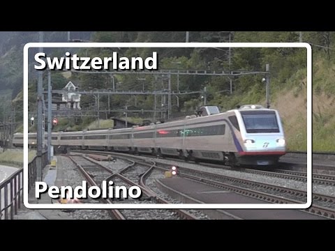 Pendolino passes through Wassen station!