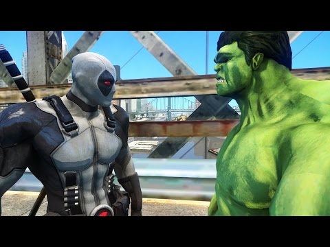DEADPOOL (X-FORCE) VS HULK - EPIC BATTLE