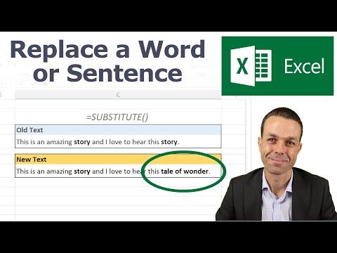 How to Replace a Word with another Word or Sentence in Excel #Shorts