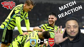 Burnley 0-5 Arsenal | Troopz Match Reaction | Martin Odegaard RAN The Show!!