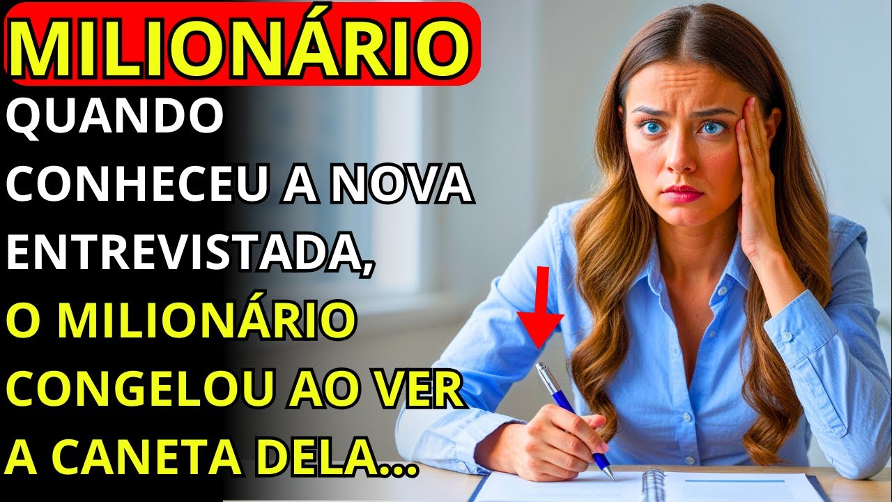 QUANDO CONHECEU A NOVA ENTREVISTADA, O MILIONÁRIO CONGELOU AO VER A CANETA DELA...