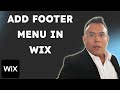 So Fügen Sie Ein Fußzeilenmenü In WIX Hinzu Ausgabe 2025